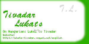 tivadar lukats business card